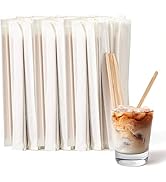 1000 Pcs Coffee Stirrers 5.5 Inch Wood Coffee Stir Sticks Individually Wrapped Wooden Stir Sticks...