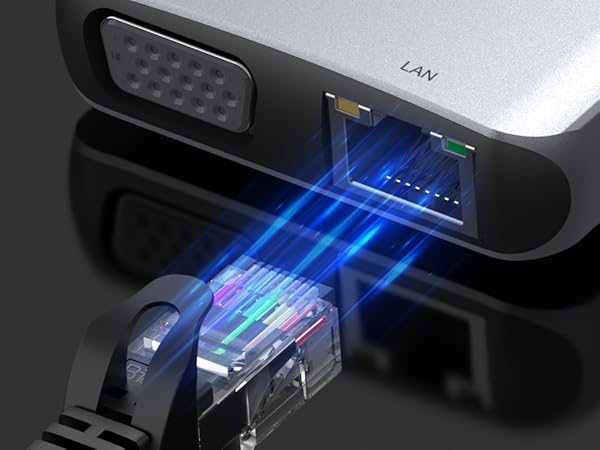 USB C Laptop Docking Station Dual Monitor, 14 in 1 USB C Hub Multiport Adapter Dongle with 2 HDMI