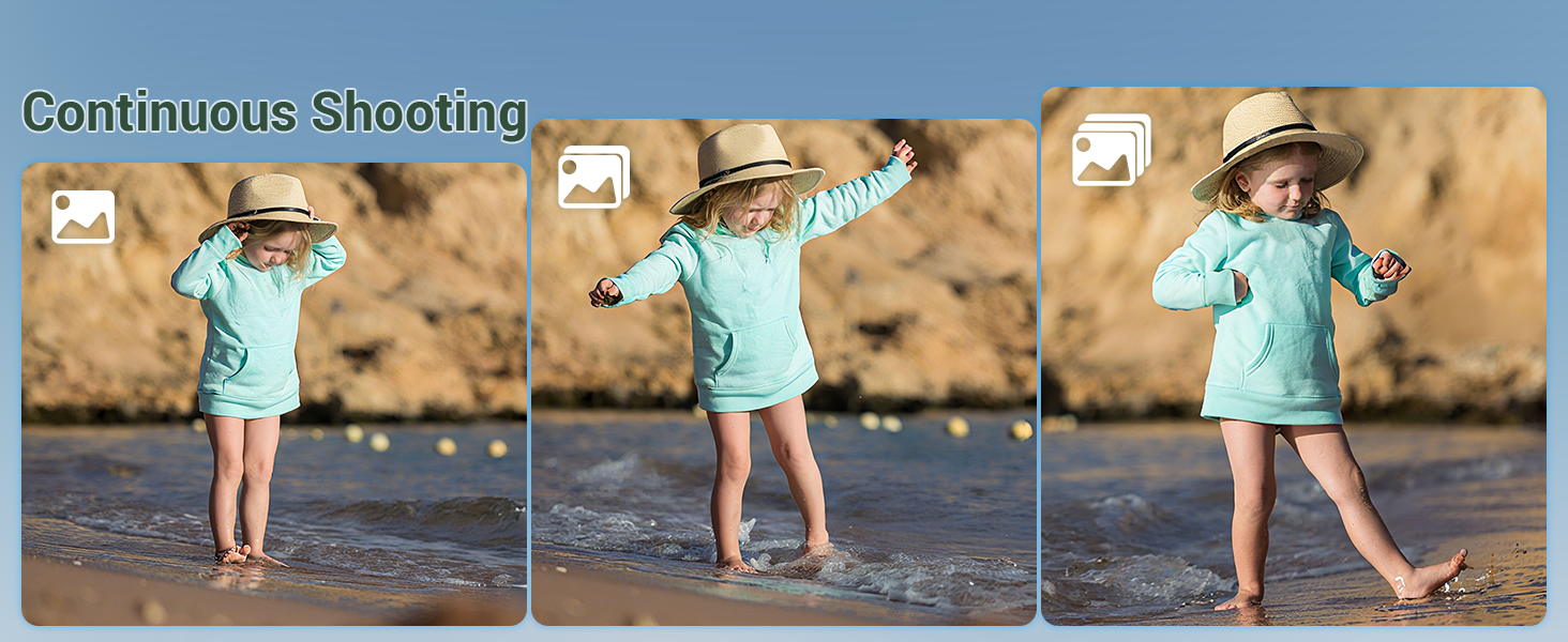 Continuous Shooting Point and Shoot digital camera for kids