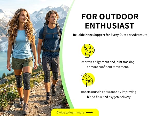 Knee Compression Sleeve Best Knee Brace Support Workout Joint Pain Relief Arthritis Injury recover