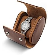 WisePoint Watch Box, PU Leather Travel Watch Case Single Watch Box for Men and Women, Portable Wa...