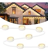 Brightever Permanent Outdoor Lights, Upgraded Warm White Outdoor Lights 100FT with 72 LED Lightin...