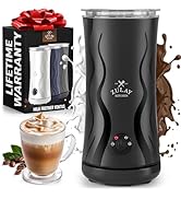 Zulay 4-in-1 Milk Frother and Steamer - Automatic Hot and Cold Foam Maker with Auto Shut Off &amp; Te...