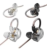 BZINK 2 Pack in Ear Monitor Headphones, H89 IEM Earphones Wired Earbuds with Microphone for Gamin...