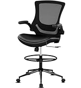 Misolant Tall Office Chair for Standing Desk, Drafting Chair with Footrest Ring, Office Drafting ...