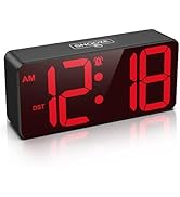 PENTASPI Battery Operated Digital Clock, Dual Alarm Clocks for Bedrooms with 4 Dimmers, 3 Adjusta...