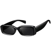 kimorn Retro Rectangle Sunglasses for Women Men Thick Frame Sun Glasses UV Protection Shades K1703
