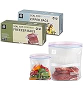Freezer and Regular Double Zip Food Storage Bags, Combo Pack, 160 Count, 50 Quart/ 30 Gallon
