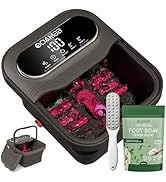 OOAMBB Collapsible Foot Spa with Heat, Bubble and Temp Control, Foot Bath Massager with XL Touch ...