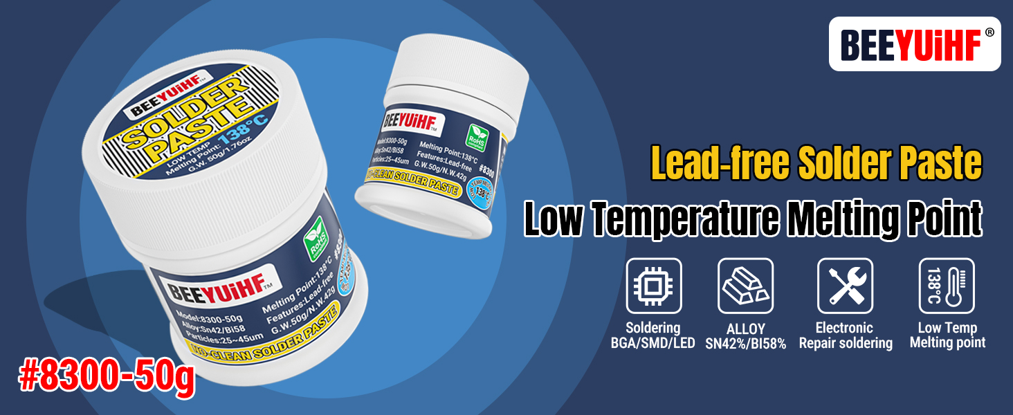 beeyuihf solder flux paste