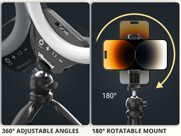 phone stand with ring light