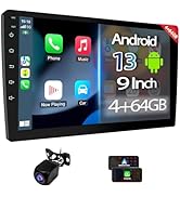 Haudio 9" Double Din Car Stereo with Wireless Apple CarPlay/Android Auto, HD Touchscreen Car Radi...