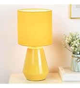 Lampwell Vane Small Table Lamp for Living Room as Bedside Table Lamp for Bedroom,Modern Ceramic T...