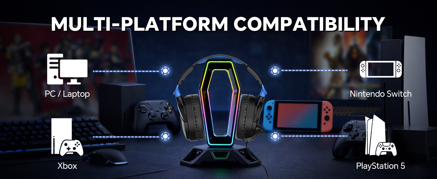 gaming headphones with mic ps5 gaming headset for ps5 ps4 headset gaming headset wired headset for x