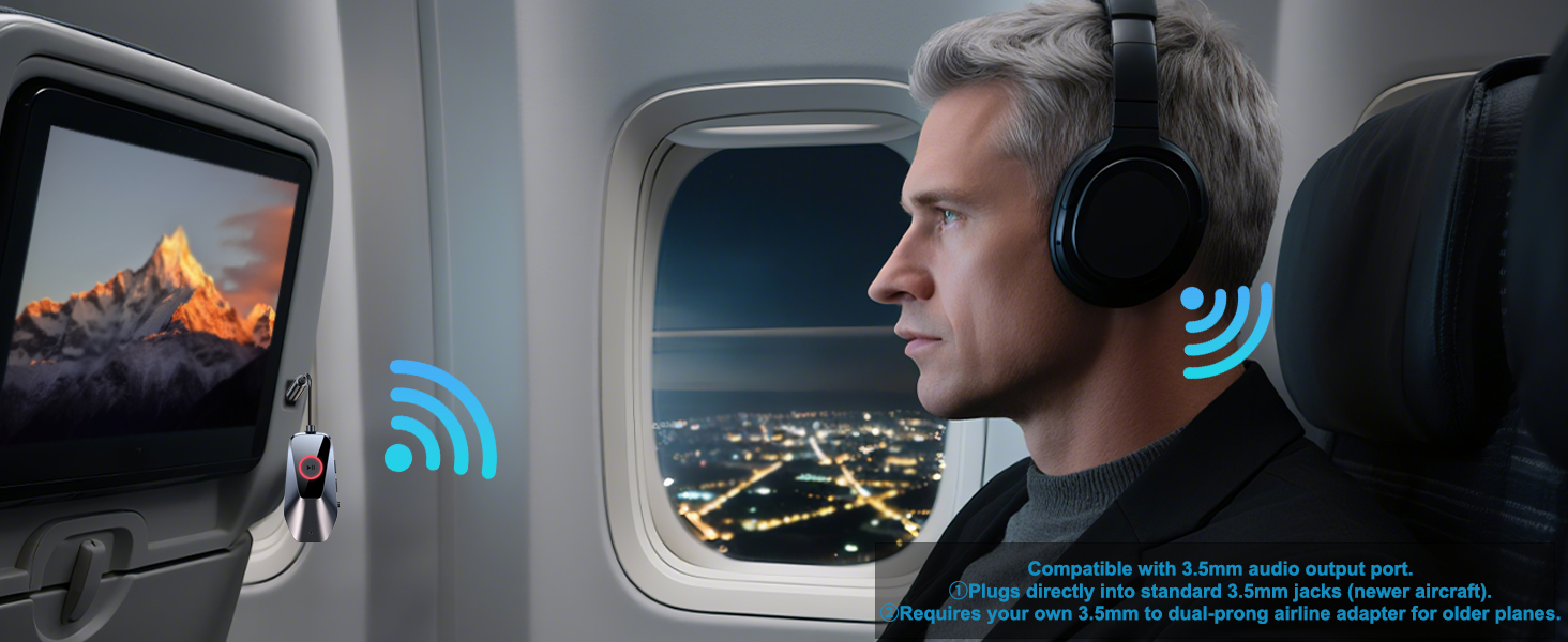 Bluetooth adapter for airplane