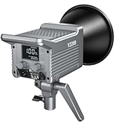 JatureClets General Bowens Mount LED Video Light 220W Bi-Color 2700K-6500K Continuous Lighting 22...
