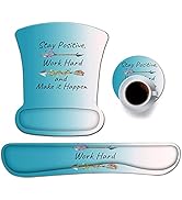 Ergonomic Mouse Pad with Wrist Support Gel, DINKY Upgraded Keyboard Wrist Rest Pad Set, Lovely Co...