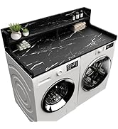 FZGhome Washer Dryer Countertop, 54" x 27.55" 2-Tier Washer Dryer Topper with Edge, for Laundry R...