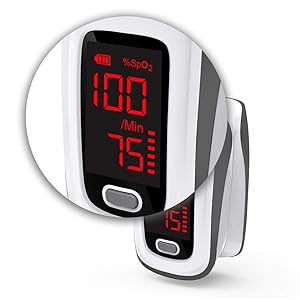 pulse oximeter fingertip oximeter blood oxygen saturation monitor fda approved meter finger