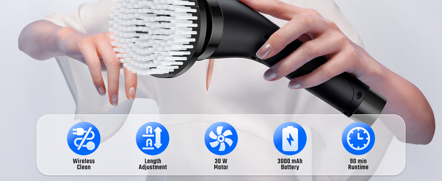 Rechargeable wireless use &amp;amp; Adjustable handle &amp;amp; Super power &amp;amp; Large capacity battery &amp;amp; Long time use