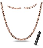 MagEnergy Copper Magnetic Necklace for Men Women,99.99% Pure Copper Necklace with 3500 Gauss Ultr...