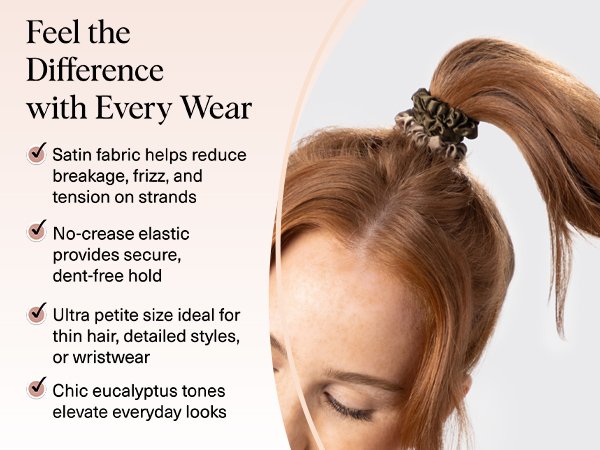 Kitsch Ultra Petite Satin Scrunchies for Women