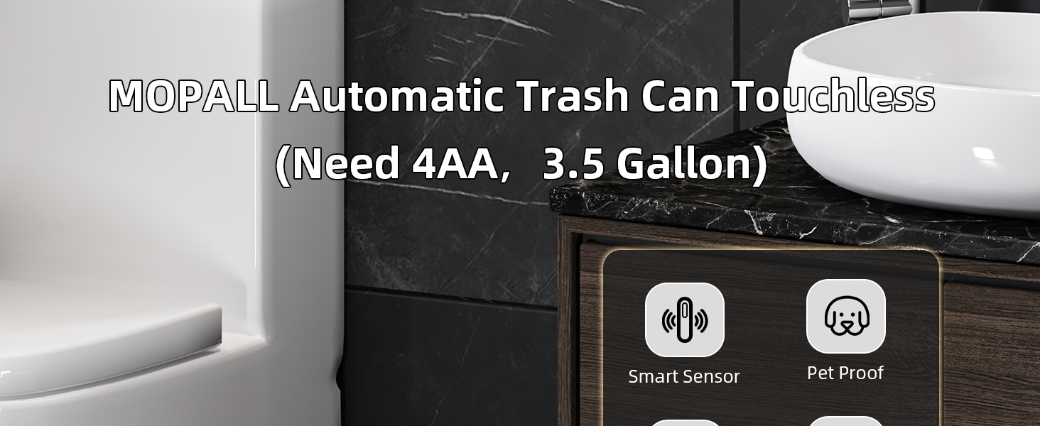 bathroom garbage can with a lid