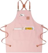 AFUN Chef Aprons for Women Men with Oversized Pockets, 12-Ounce Cotton Canvas Cross Back Water Re...