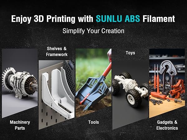 SUNLU ABS Filament 1.75mm 3D Printer Filament 