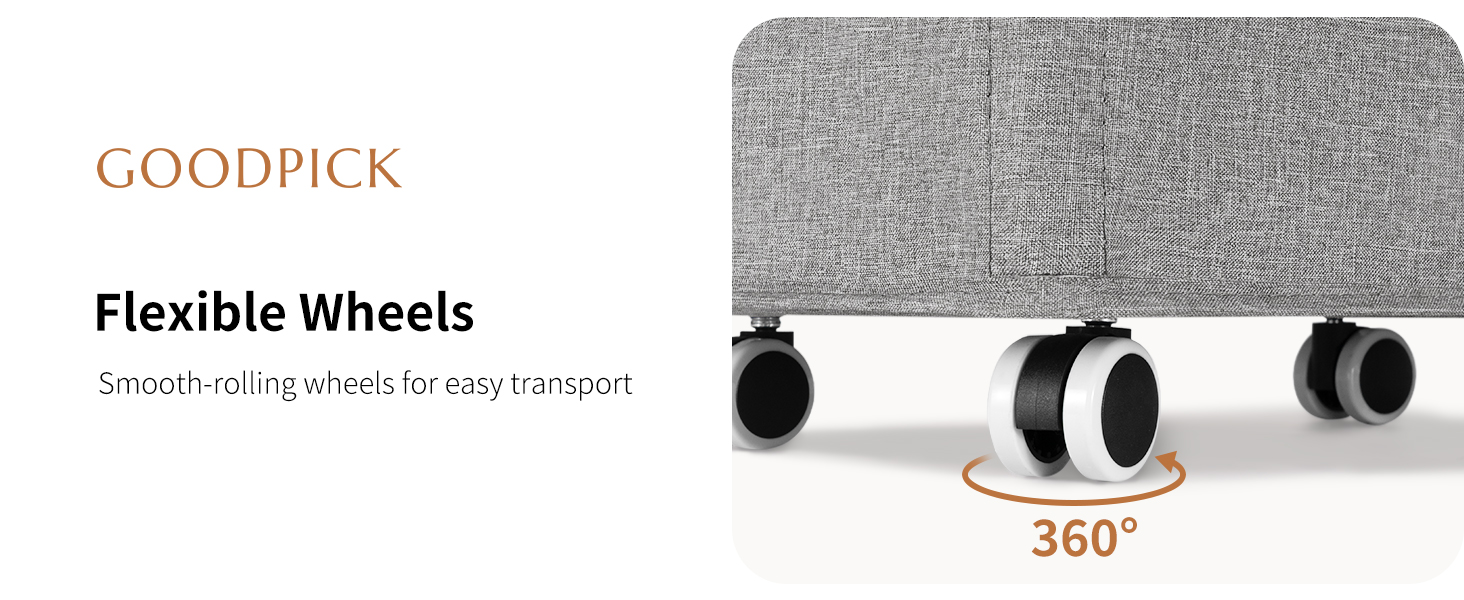 Goodpick Laundry Basket with Wheels and Lid