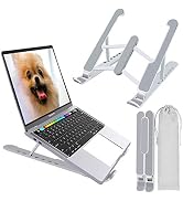 Laptop Stand,Portable Foldable Tablet Stand,Provide 7-Levels of Height Adjustment Aluminum Alloy ...