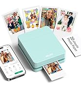 Nelko Photo Printer, PP01 Color Mini Photo Printer, Instant Smartphone Inkjet Printer, Sticky-Bac...