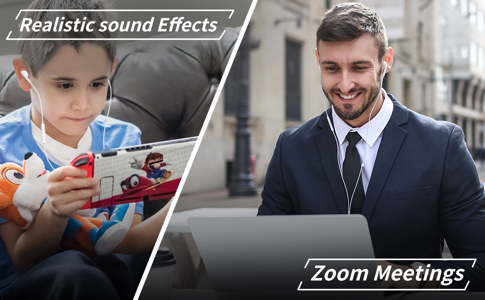 3.5mm earbuds wired with microphone