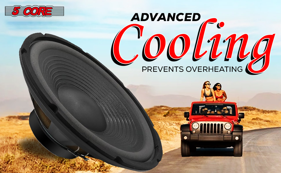 12 Inch Woofer Speakers Pair, 1200W Peak 4 Ohm Pro Audio DJ Replacement 2 Pieces
