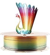 Silk Shiny Fast Color Gradient Change Rainbow Multicolored 3D Printer PLA Filament - 1.75mm 3D Pr...