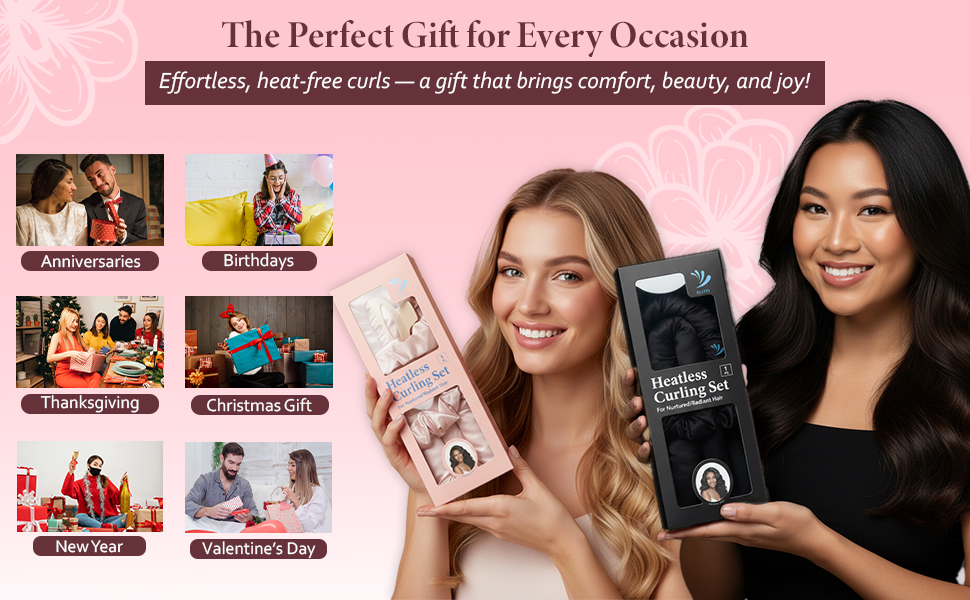 effortless heat free curls women gift