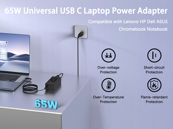 USB C Chromebook Laptop Charger