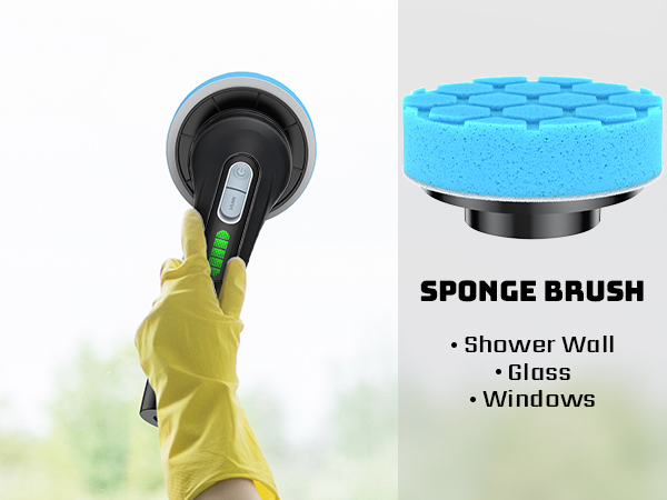 Sponge brush for shower wall, glass, windows