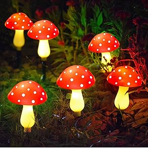 solar mushroom lights