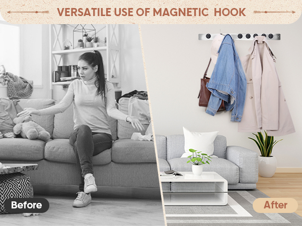 Neosmuk Black magnetic hooks 30# can save your space