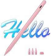 Stylus Pen for iPad 2024-2018 with Faster Charge,Tilt Sensor Battery Indicators Pencil for Apple ...
