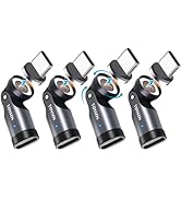 Yossos USB C Magnetic Adapter 240W[4 Pack] 90 Degree Type C Magnetic Charging Cable Right Angle 1...