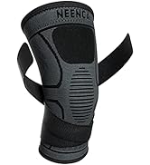 NEENCA 2 Pack Knee Braces with Strap for Best Fit, Professional Knee Compression Sleeves Support ...