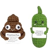 Netholid Inspirational Birthday Gifts 2P Positive Poo Emotional Crocheted Support Crochet Pickle ...
