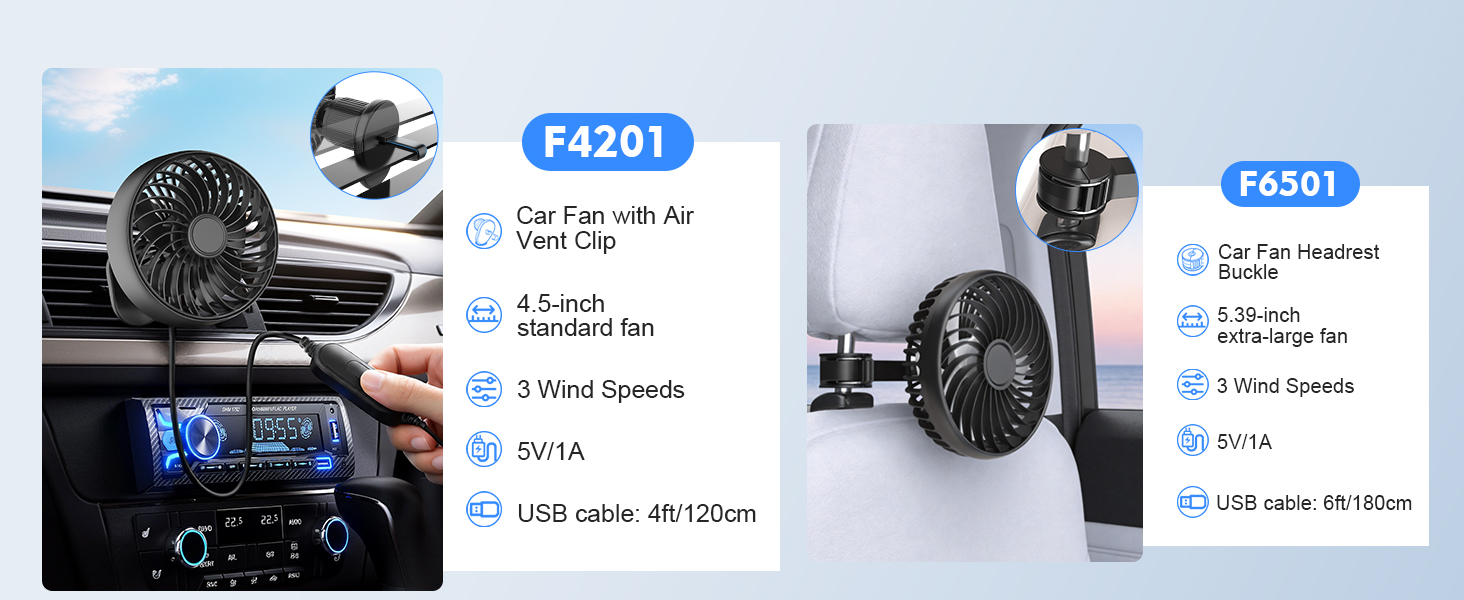 car seat cooling fans