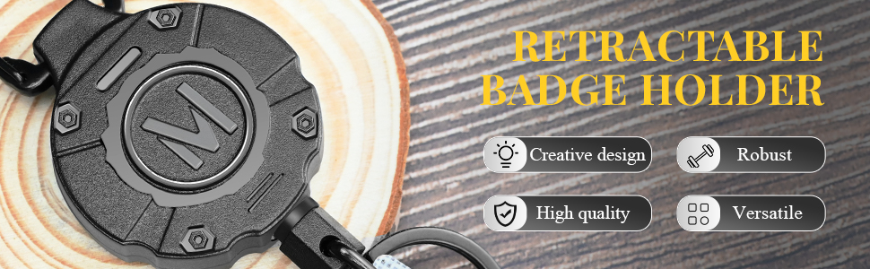 Retractable Keychain Badge Holder