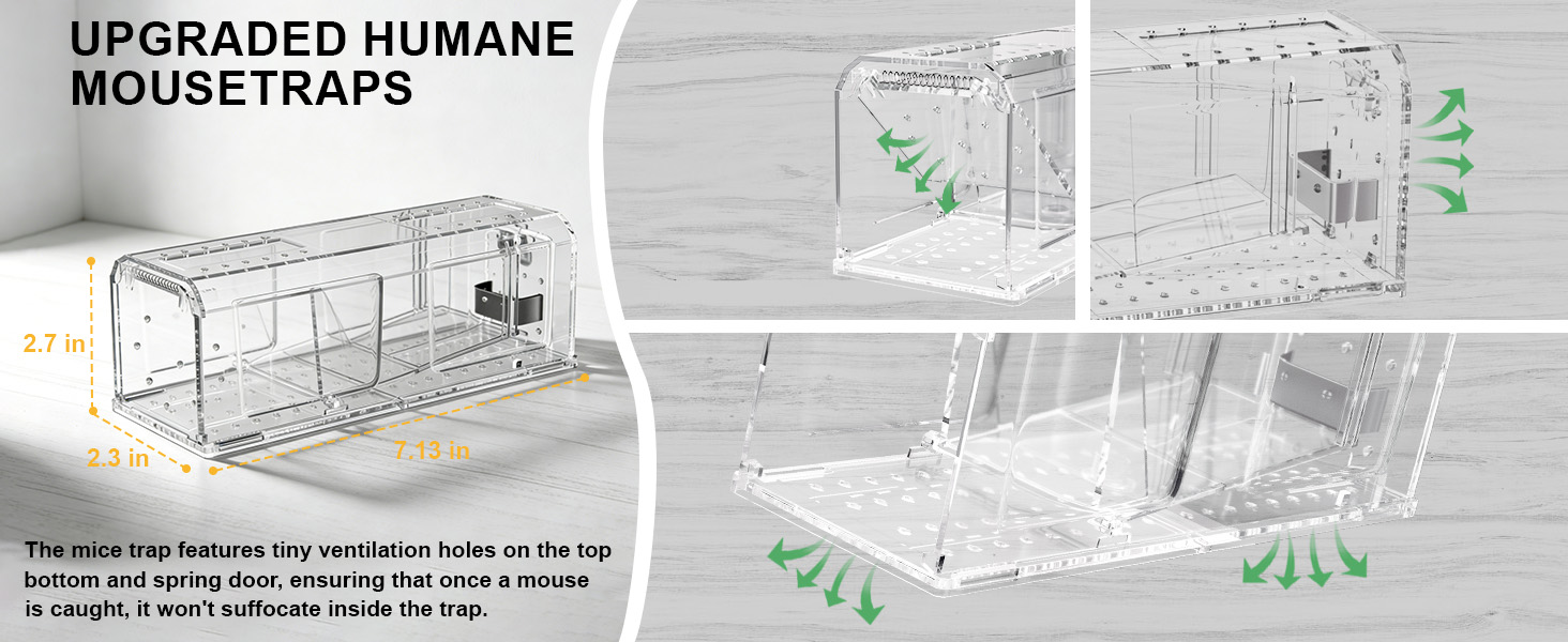 UPGRADED HUMANE MOUSETRAPS