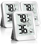 3 Pack Room Thermometer Indoor Hygrometer Digital Mini Humidity Meter Gauge with Temperature and ...
