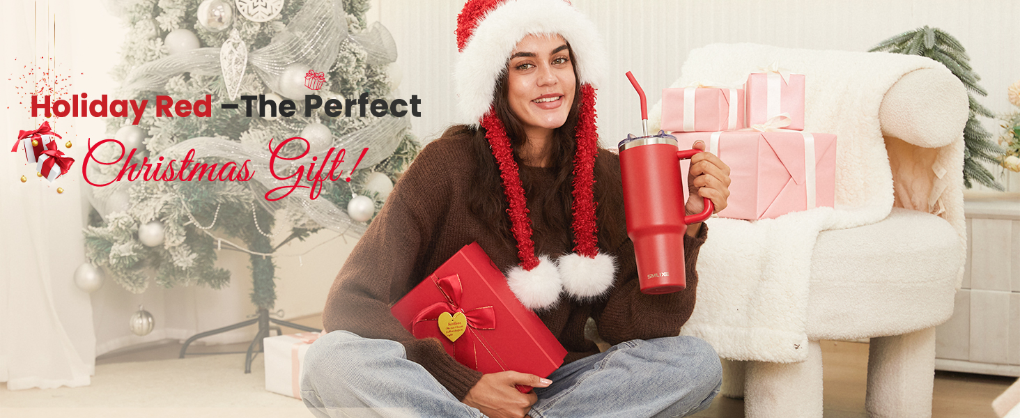 SMLIXE Tumbler with Handle and Straw Lid