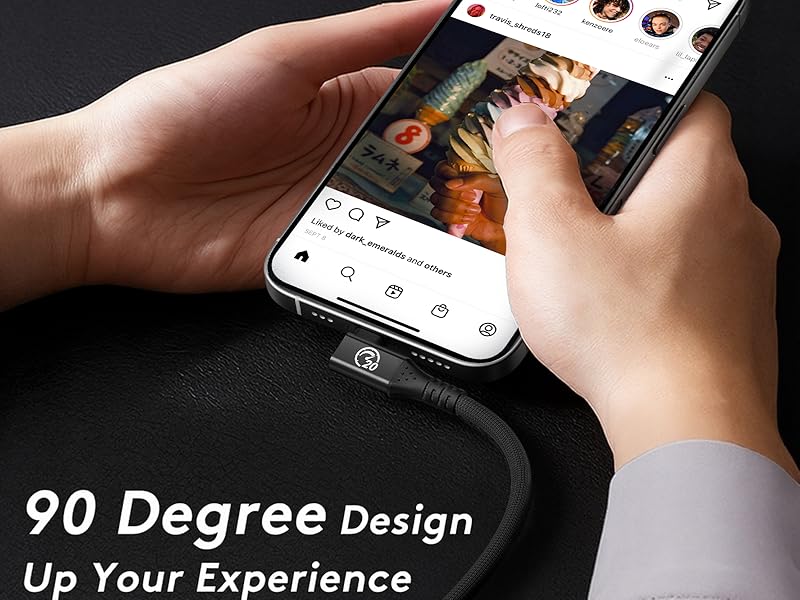 90 degree design right-angle angled l shape right angle usb c 3.2 gen 2x2 cable